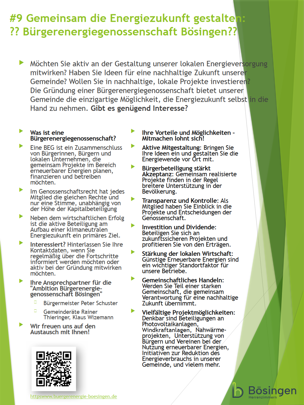 Flyer zur Bürgerinfoveranstaltung